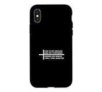 Custodia per iPhone X/XS God Is My Refuge And My Fortress