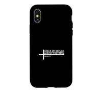 Custodia per iPhone X/XS God Is My Refuge And My Fortress