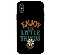 Custodia per iPhone X/XS Godetevi le piccole cose margherita fiore