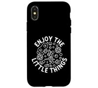 Custodia per iPhone X/XS Godetevi le piccole cose - Microscopio e batteri Biologo