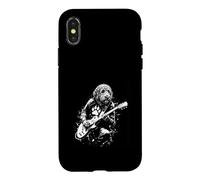 Custodia per iPhone X/XS Golden Doodle Guitar Dog