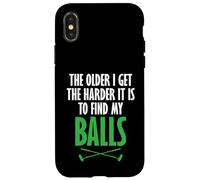 Custodia per iPhone X/XS Golf Umorismo Diventare difficile trovare le mie palle Golf golfista