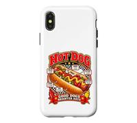 Custodia per iPhone X/XS Good Dogs Brighter Days - Design retrò per amanti del cibo per hot dog