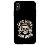 Custodia per iPhone X/XS Good Moms Bad Words Scheletro divertente dicendo
