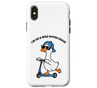 Custodia per iPhone X/XS Goose Meme Bambini Ragazzi Bambini Bambini Uomini Papà su un Goose Chase