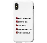 Custodia per iPhone X/XS GRACE Acrostic - 5 Christian Faith Bible Verse Scriptures