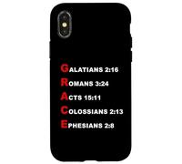 Custodia per iPhone X/XS GRACE Acrostic - 5 Christian Faith Bible Verse Scriptures