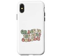 Custodia per iPhone X/XS GRACE IS THE ONLY SOLULU - Divertente design religioso per cristiani