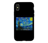 Custodia per iPhone X/XS Grafica a spirale matematica della sequenza aurea della sequenza di Van Gogh Fibonacci