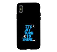 Custodia per iPhone X/XS Grafica blu My Turn To Shine blu