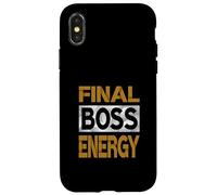 Custodia per iPhone X/XS Grafica marrone Final-Boss-Energy Brown