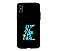 Custodia per iPhone X/XS Grafica turchese My Turn To Shine Turchese