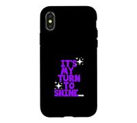 Custodia per iPhone X/XS Grafica viola My Turn To Shine Viola
