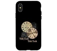 Custodia per iPhone X/XS Grandfather Alarm Clock Time Tick Tock Clock T-Shirt