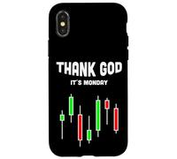 Custodia per iPhone X/XS Grazie a Dio il suo lunedì Stock Trader Forex Candlestick