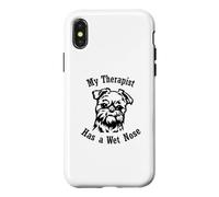 Custodia per iPhone X/XS Griffon di Bruxelles Il mio terapista ha il naso bagnato
