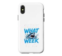 Custodia per iPhone X/XS Guess What Week it is - Cool Cartoon Shark Graphic