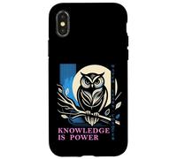 Custodia per iPhone X/XS Gufo - Knowledge is Power - Wisdom Owl Design