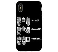 Custodia per iPhone X/XS Guida manuale Spostamento verso il basso Maiusc Divertente Auto Guy Alla deriva