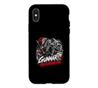 Custodia per iPhone X/XS Gunnar Hamundarson Viking Warrior Saga Scena