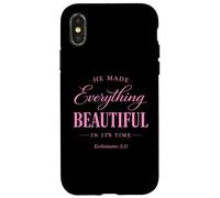 Custodia per iPhone X/XS Ha reso tutto bello nel suo tempo Ecclesiaste 3:11