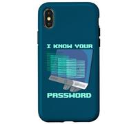 Custodia per iPhone X/XS Hacker Cybersecurity Conosci la tua password Funny Network Admin
