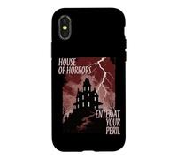 Custodia per iPhone X/XS Halloween Haunted House Of Horrors Entra a tuo rischio e pericolo