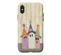 Custodia per iPhone X/XS Halloween Tre Fantasmi Divertimento