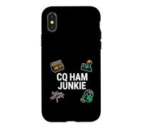 Custodia per iPhone X/XS Ham Radio Operator CQ Ham Junkie Amateur Broadcaster