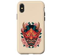 Custodia per iPhone X/XS Hannya Oni Mask Devil Yokai - Maschera giapponese con tatuaggio demone