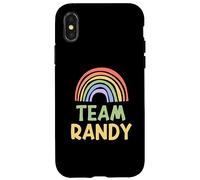 Custodia per iPhone X/XS Happy Colorful Team Randy Rainbow Pride Green Yellow