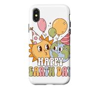 Custodia per iPhone X/XS Happy Earth Day Planet Birthday Party Celebration