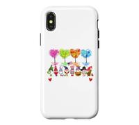 Custodia per iPhone X/XS Happy Everything Gnomi Every Seasons All Year Tree