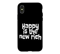 Custodia per iPhone X/XS Happy Is The New Rich La Felicità è la Nuova Ricchezza