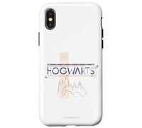Custodia per iPhone X/XS Harry Potter Hogwarts Castle Line Drawing