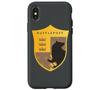 Custodia per iPhone X/XS Harry Potter Hufflepuff Four Square Shield Crest
