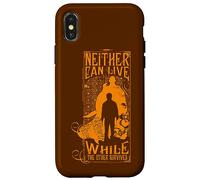 Custodia per iPhone X/XS Harry Potter Neither Can Live While The Other Survives