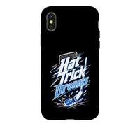 Custodia per iPhone X/XS Hat Trick Dreams Giocatore Hockey Puck Bastoni