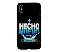 Custodia per iPhone X/XS Hecho Nuevo Battesimo Acqua Español Christian Spanish Faith