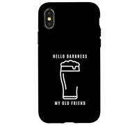 Custodia per iPhone X/XS Hello Darkness, mio vecchio amico, Irish Stout Porter