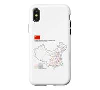 Custodia per iPhone X/XS High-Speed Train Railway - Souvenir Route Map China
