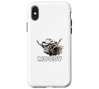 Custodia per iPhone X/XS Highland Cow Lover Moody Western Cattle Rancher