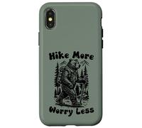 Custodia per iPhone X/XS Hike More Worry Less Funny Cub Scouts BSA Hiking Bear