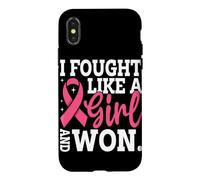 Custodia per iPhone X/XS Ho combattuto come una ragazza e ho vinto