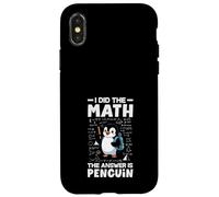 Custodia per iPhone X/XS Ho fatto i conti La risposta è Penguin Cute Penguin Lover