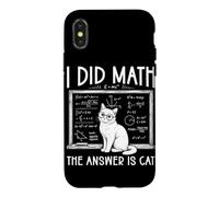 Custodia per iPhone X/XS Ho fatto la matematica La risposta è Cat Mathematics Math Geometry