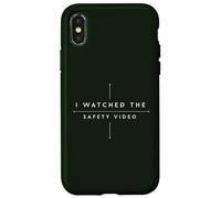 Custodia per iPhone X/XS Ho guardato il video di sicurezza Design minimalista