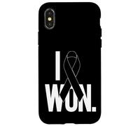 Custodia per iPhone X/XS Ho indossato la consapevolezza del melanoma del nastro nero