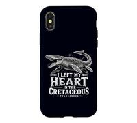 Custodia per iPhone X/XS Ho lasciato il mio cuore nel Cretaceo Tylosaurus Rex Mosasaur