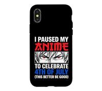 Custodia per iPhone X/XS Ho messo in pausa il mio anime per festeggiare il 4 luglio